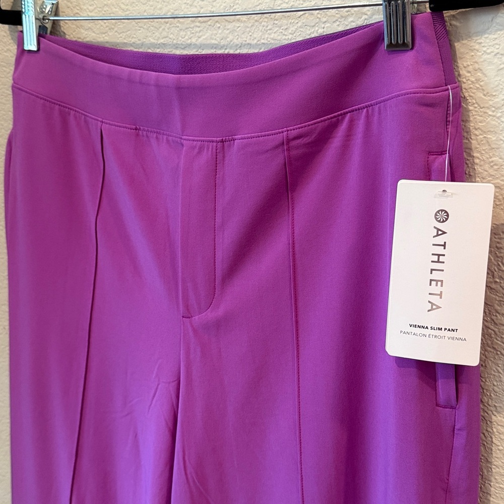 NWT Athleta Vibrant Purple Slim Pants 💜